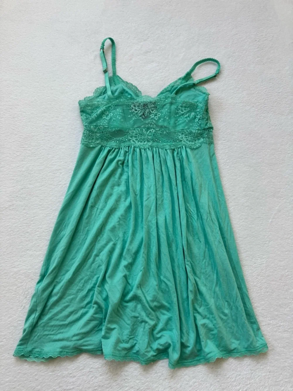 INC International Concepts Mint Green Lace-Trim Chemise - Picture 7 of 8